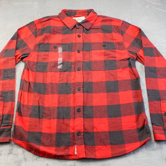 Alpine Design Buffalo Plaid Mid-Weight Flannel Button Down Shirt Men's Size Med - Picture 2 of 7